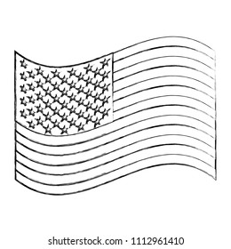 Waving United States America Flag Stock Vector (Royalty Free ...