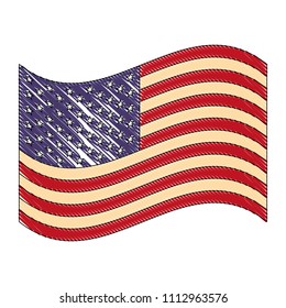 waving united states of america flag