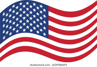 Waving United States of America Flag Symbol Patriotic Graphic