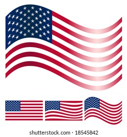 Waving Usa Flag Vector Stock Vector Royalty Free 18545842 Shutterstock Waving Usa Flag Vector Stock Vector Royalty Free 18545842 Shutterstock