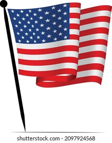 Vektorgrafik der Wave-usa-Flagge