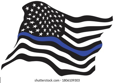 blue and black flag