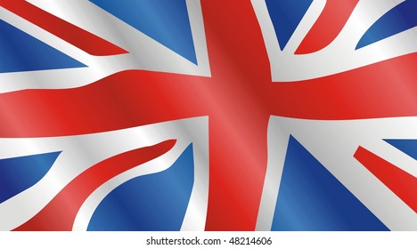 Waving vector british flag