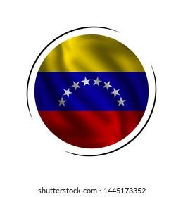 Waving Venezuelans flag,  the flag of Venezuela, vector illustration