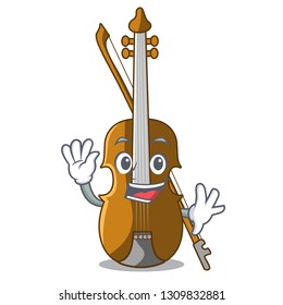 Waving violin in the shape cartoon wood