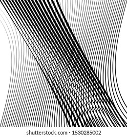 Waving, wavy lines pattern. Billowy, undulating tangle lines grid,mesh. Interlace undulating stripes. Squiggle, squiggly, wobbly interlock, intersecting strips, streaks. Abstract background, texture