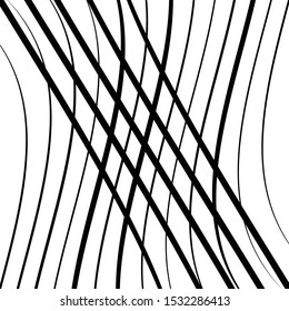 Waving, wavy lines pattern. Billowy, undulating tangle lines grid,mesh. Interlace undulating stripes. Squiggle, squiggly, wobbly interlock, intersecting strips, streaks. Abstract background, texture