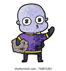 waving weird bald spaceman
