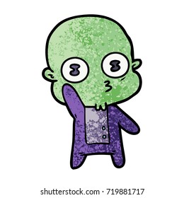 waving weird bald spaceman