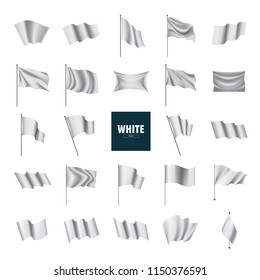 Waving the white flag on a white background