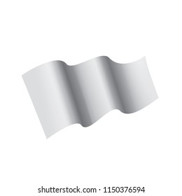 Waving the white flag on a white background