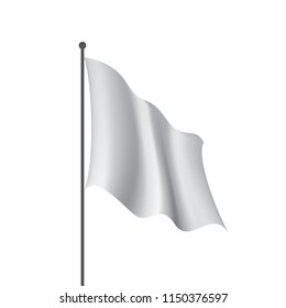Waving the white flag on a white background