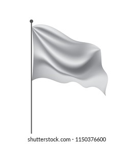 Waving the white flag on a white background