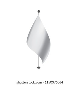 Waving the white flag on a white background
