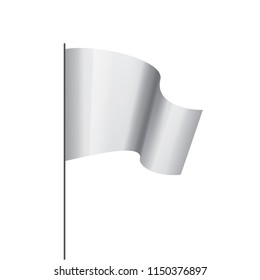 Waving the white flag on a white background