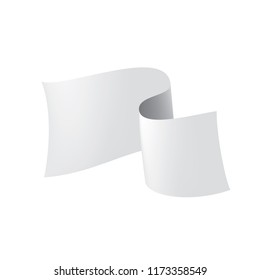 Waving the white flag on a white background