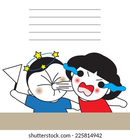 Waving the White Flag paper note illustration set