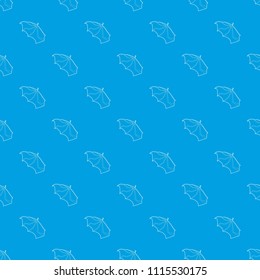 Waving wing pattern vector seamless blue repeat for any use