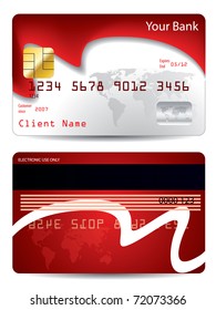 Waving world credit card design