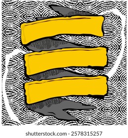 Waving Yellow Ribbon Ilustration suitable for Tshirt, Poster and  Greeting Cards