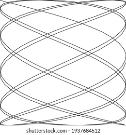Ondulación, sine líneas verticales. Ilustración vectorial de líneas sinuosas, curvadas y onduladas