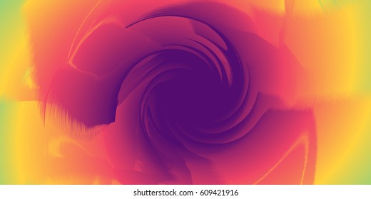 Wavy 3D Background. Dynamic Swirl Effect. Wide Design Template. Abstract Modern Pattern. Vector illustration