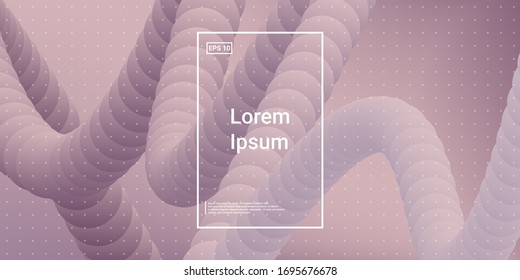 Forma de color 3d ondulada. Degradado líquido de color. Diseño vectorial. Banner de tendencia de color. Fondo beige estético futurista. Composición horizontal moderna. Ilustración dinámica abstracta.
