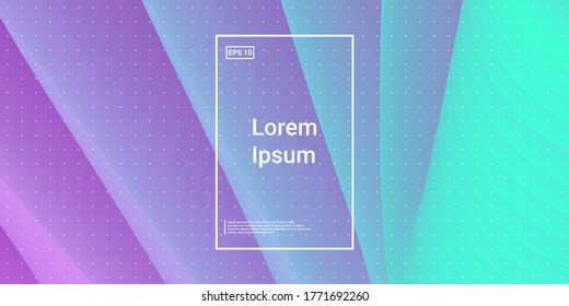 Wavy 3d Color Shape. Color Liquid Gradient. Vector Design. Vivid Creative Magazine. Blue, Teal, Purple Futuristic Background. Modern Horizontal Composition. Abstract  Dynamic Illustration.
