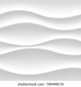 Wavy 3D structure with gradient shades. Vector mesh illustration