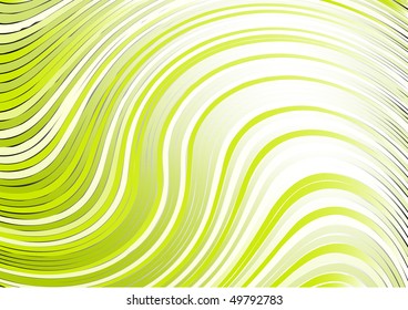 wavy abstract backbround in green color