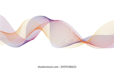 Wavy Abstract background with business lines, business curve lines, graphic element vector illustration background