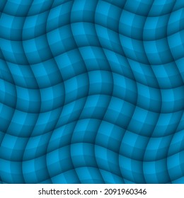 Wavy Abstract background from Checkered plaid, tartanю. Vector  illustration