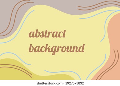 Wavy abstract background, cute color with curved thin lines