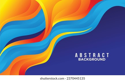 Wavy abstract background design with modern color