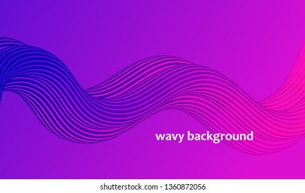 Wavy abstract background. Futuristic simplistic geometric fluid vector eps10 design. 