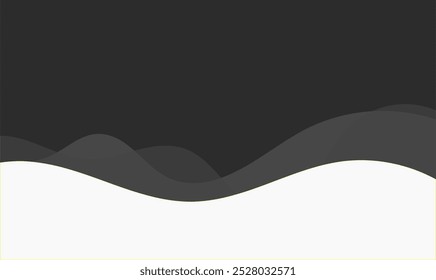 Wavy abstract background with a gray and black gradient.