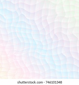 Wavy abstract background with grid - vector