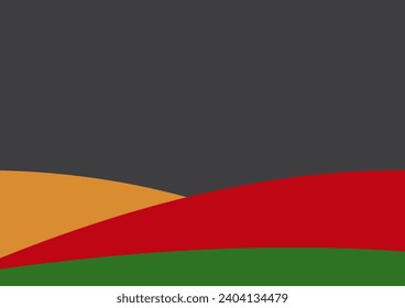 Wavy abstract background of Juneteenth theme, freedom day, annual holiday. Vector design for banner, greeting card, poster, social media, web.