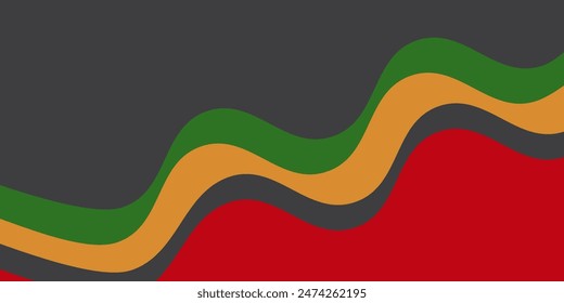 wavy abstract background of Juneteenth theme, freedom day, annual holiday. template design for banner, greeting card, poster.