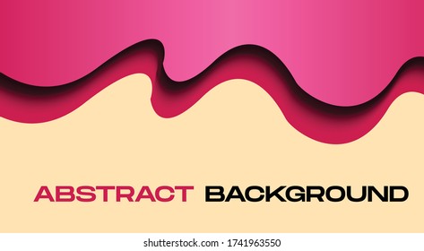 Wavy abstract background paper cut out effect. eps 10 Vector