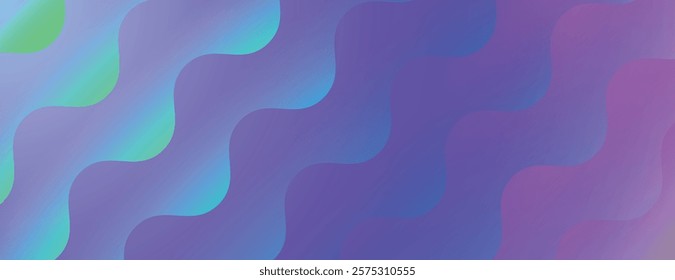 Wavy abstract background with purple and blue hues. The background features a smooth gradient texture with purple and blue tones. Minimal abstract wavy gradient vector background