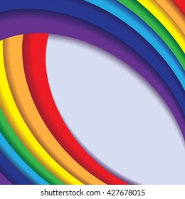 Wavy abstract  background in rainbow colors.Vector illustration.