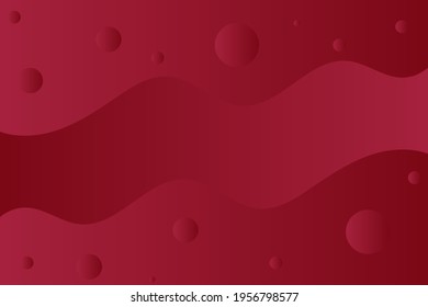 wavy abstract background in red with gradient and circles