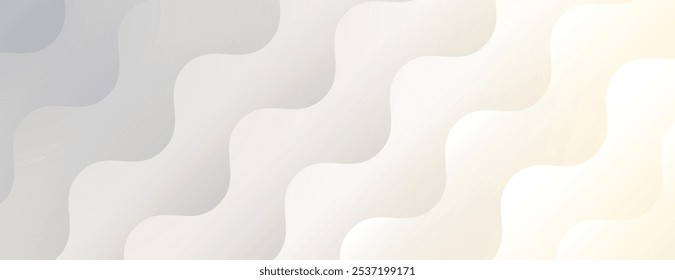 Wavy abstract background with a soft beige color. The background features a smooth, flowing texture with a beige gradient effect. Minimal abstract flow line vector gradient background