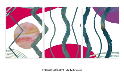 conjunto vectorial de plantilla de fondo abstracto ondulado 