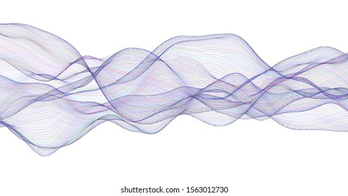 Wavy abstract background. Vector colorful illustration.