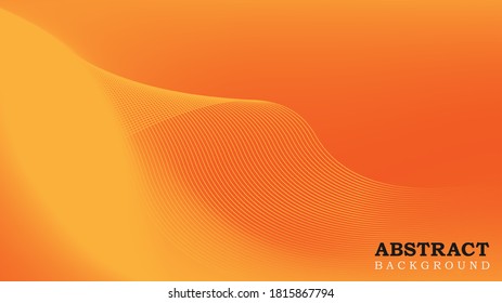 Antecedentes de Wavy Abstract. Diseño de malla de gradiente amarillo y naranja
