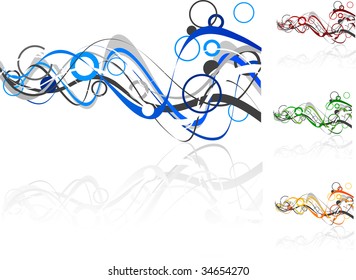 Antecedentes abstractos ondulados. Ilustración vectorial.