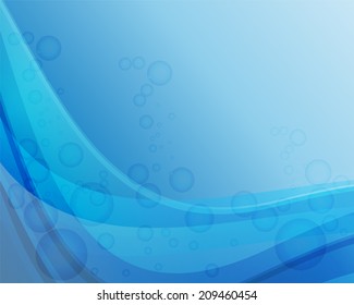 Wavy abstract blue background for your design