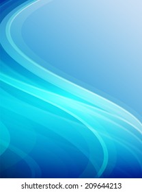 Wavy abstract blue background for your design